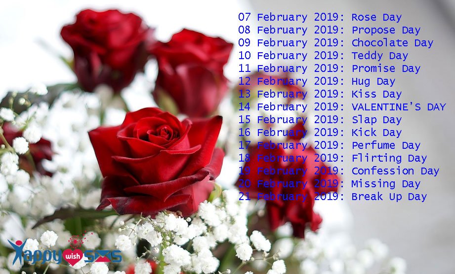Read more about the article Valentine’s Week Days List 2019 : Calendar, Date Sheet of Rose, Propose, Chocolate, Promise, Hug, Teddy, and Kiss Day